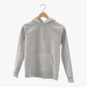 3D Male Standard Hoodie Hanging on Hanger model